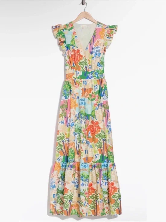 Flying Tomato Tropical Floral Maxi Dress - Picture 3 of 3